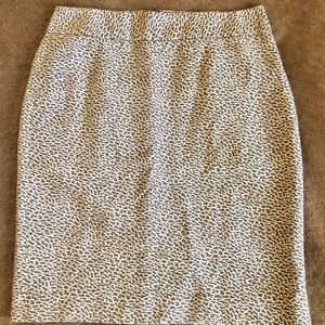 Loft 0P animal print pencil skirt